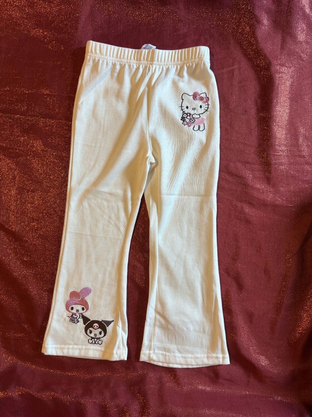 Sanrio Hello Kitty And Friends Girls Pants White Hello Kitty My Melody Kuromi